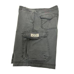 Union Bay Men’s Black Cargo Shorts Size 34 Pockets Zip Button Cotton Spandex